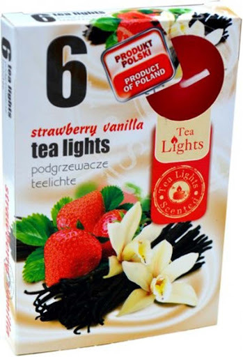 Admit Čajové svíčky 6ks Strawberry Vanilla (15set/bal, 45set/krt)