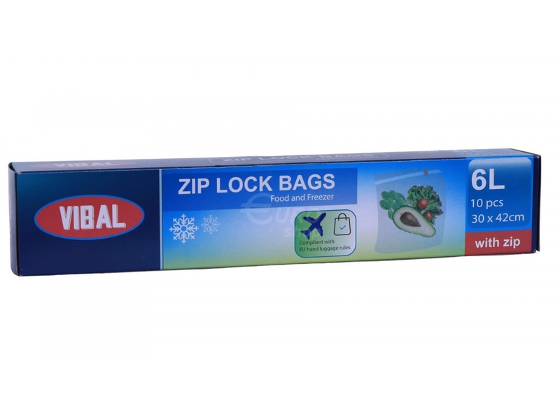 Plastový sáček se ZIP uzávěrem 30x42cm 6L (24ks/krt)