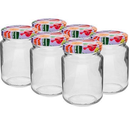 Sada sklenic s víčkem o53 twist na zava 156ml barevný 6ks
