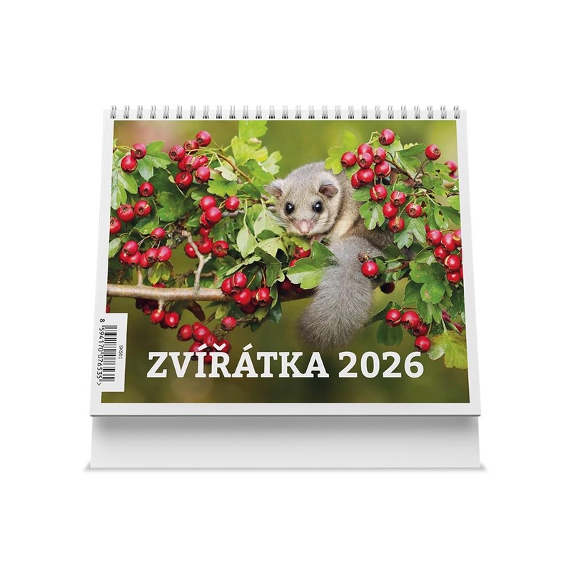 Stolní kalendář 2026 175x140mm - Zvířátka (10ks/bal)
