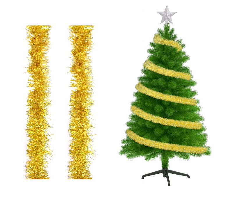 Vánoční řetěz - Glitter Pop 9cm x 2M (12ks/bal,600/krt)