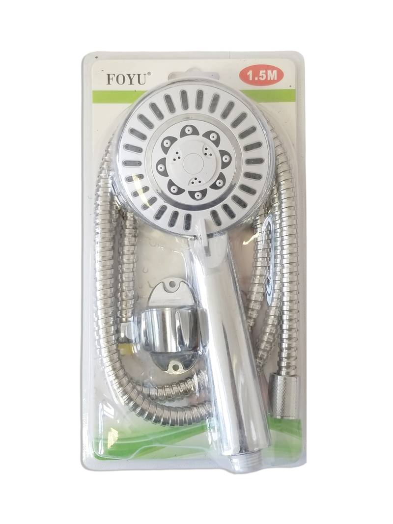 Sprchová růžice + hadice 1,5M FOYU (36set/krt)