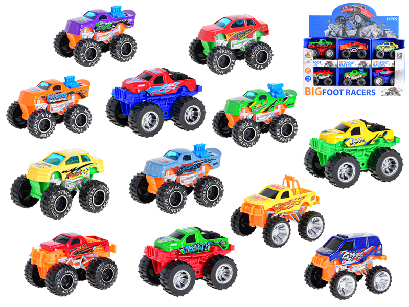 Auto terénní 7,5-8,5cm kov na volný chod 12druhů v krabičce (12ks/bal, 72ks/krt)