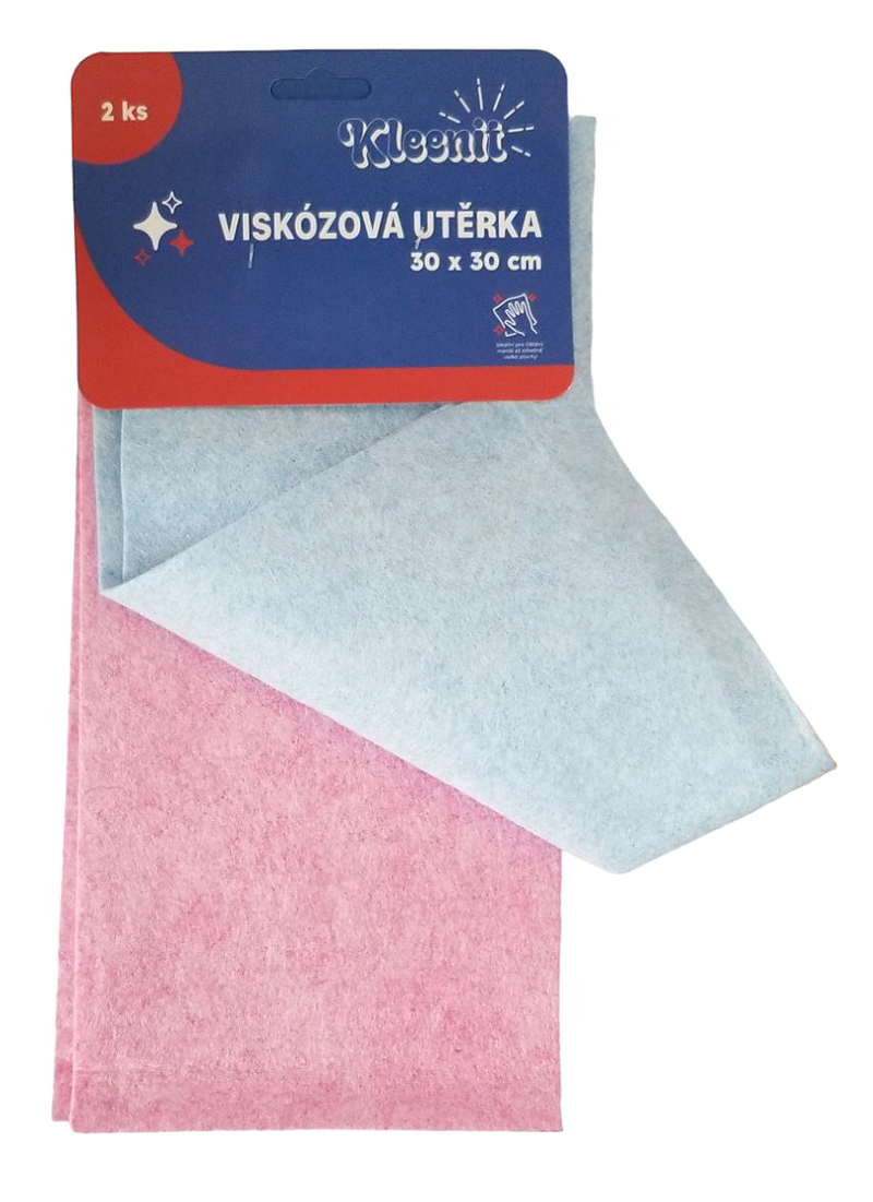 Kleenit viskózové utěrky 30x30cm 210gr/m2 sada 2ks (12sad/bal, 300sad/krt)