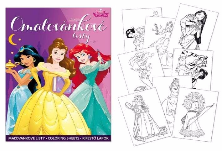 Omalovánky A4 licenční Princess