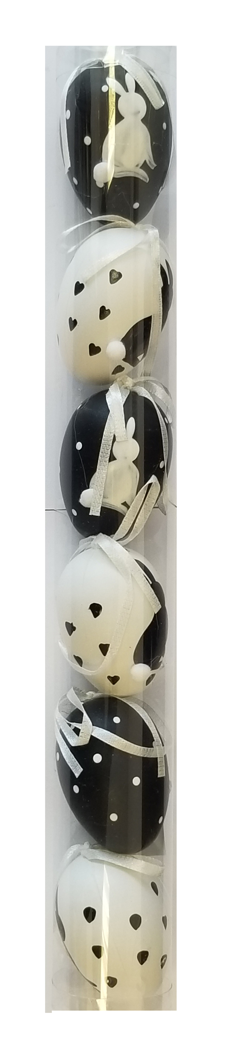 Vejce plast tuba 6cm/6ks králíček