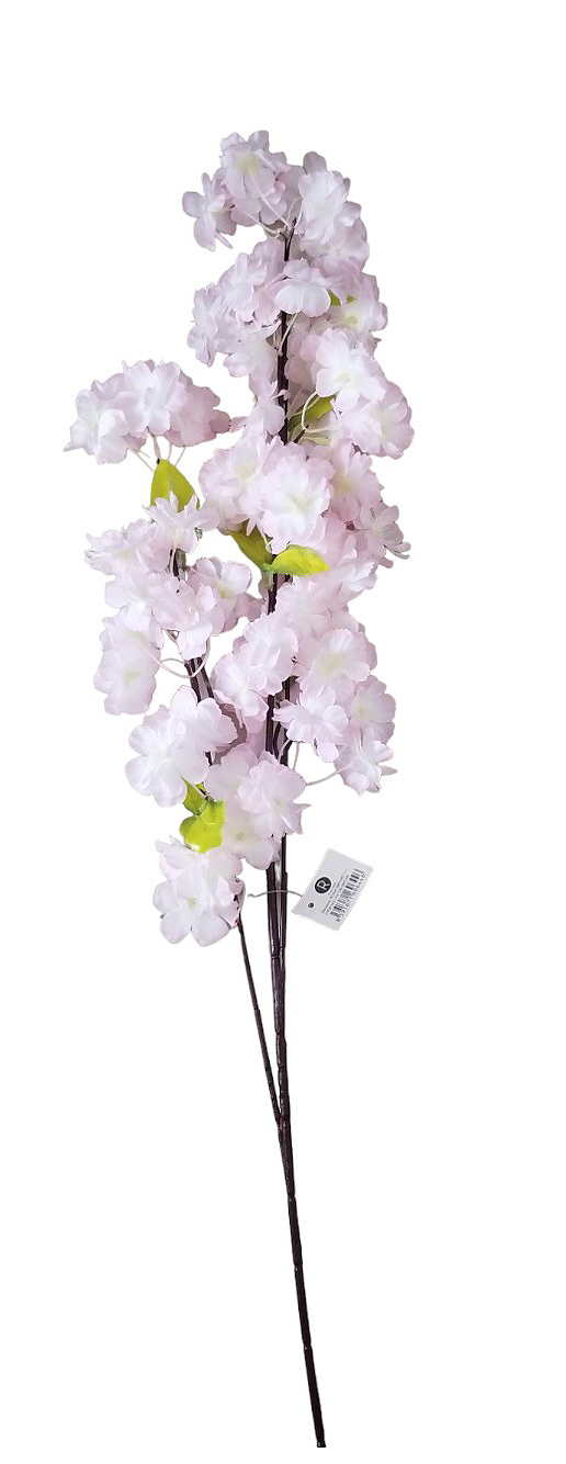 Jarní větev třešeň 72 květů 95cm bílorůžová 