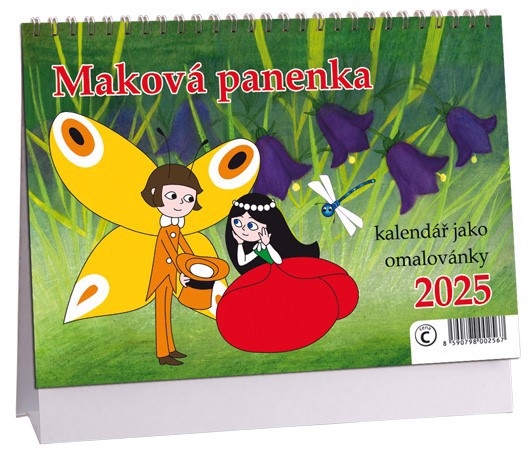 Stolní kalendář 2025 ARIA C 230×160mm - Maková panenka (10/bal) 70/krt
