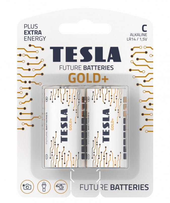 TESLA BATTERIES C GOLD+ ( LR14 / BLISTER FOIL 2 PCS )