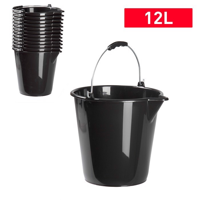 Plastic Forte Kbelík s výlevkou 12L černý (12ks/krt)