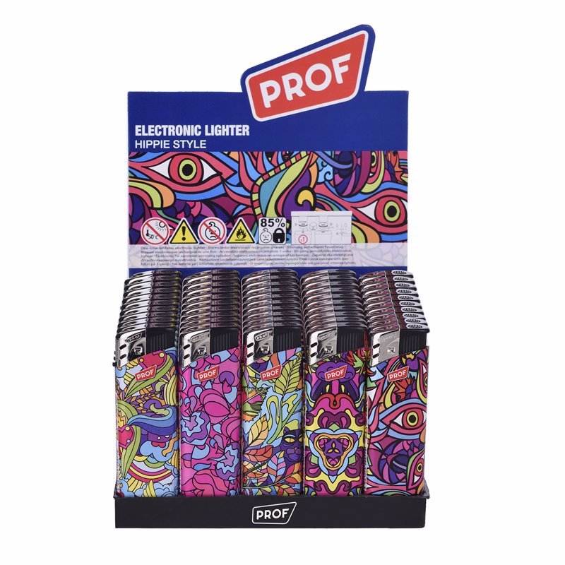 Zapalovač Electronic Lighter Hippie Style (50ks/bal)