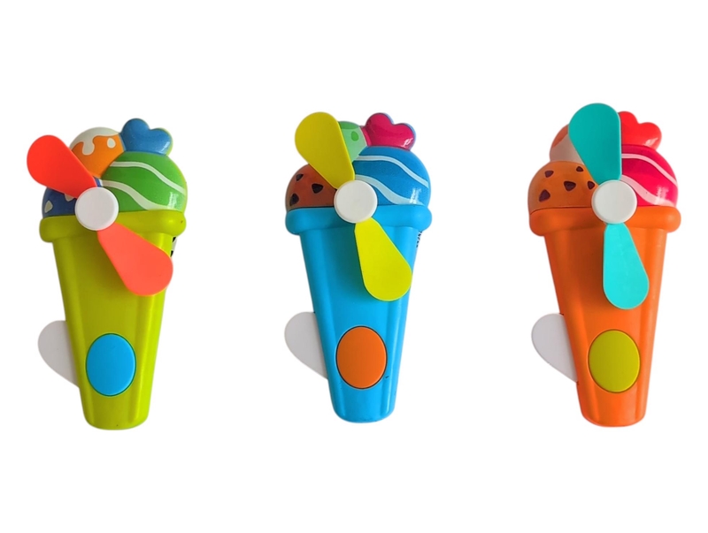 Ruční větráček CUPCAKE 4 barvy (24ks/bal)