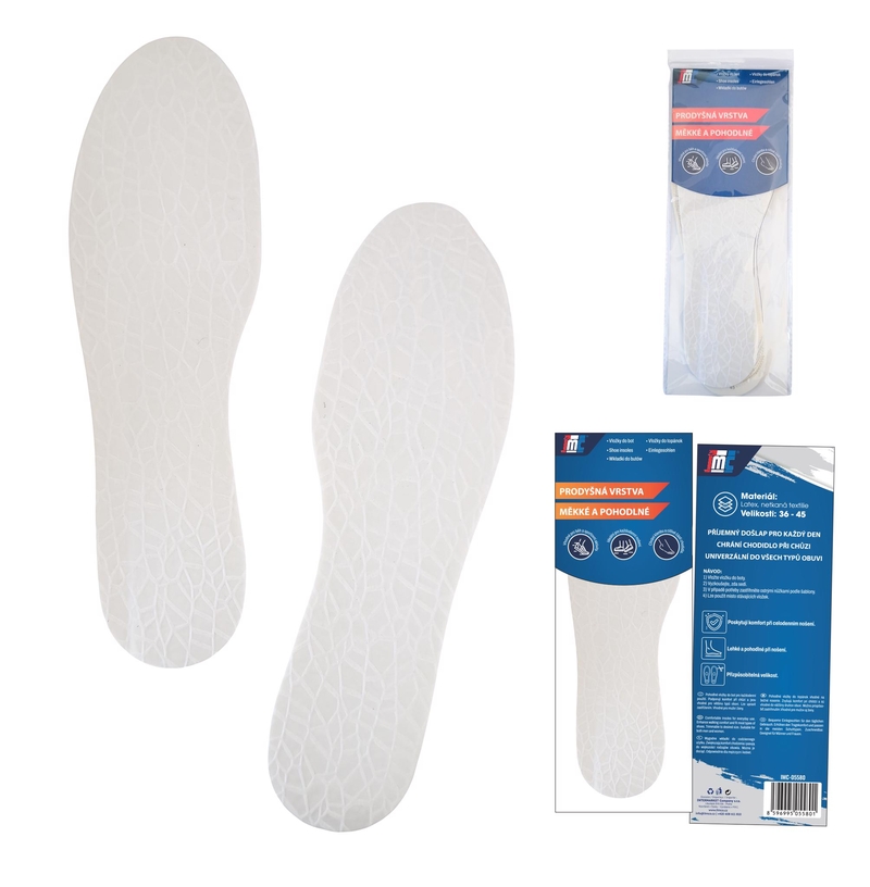 Vložky do bot - latexové s netkanou textilií
(12/bal,240/krt)