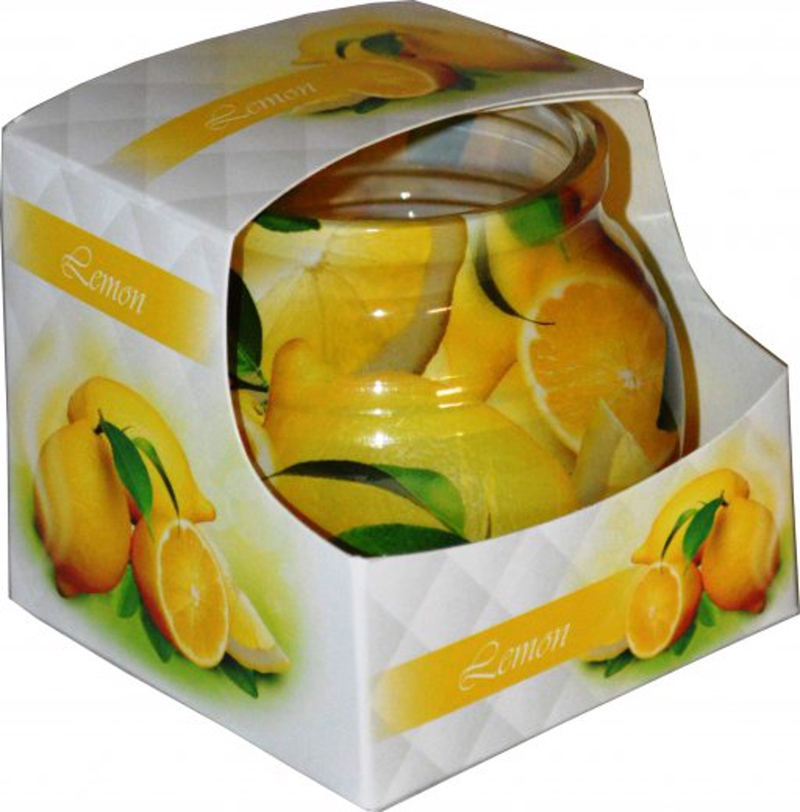Svíčka ve skle MIRAL 80g LEMON (12ks/bal)