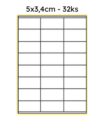 Samolepící etikety 100ks (2000ks/krt)