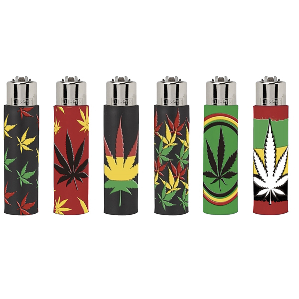 Zapalovač CLIPPER PopC - Weed Colors (30ks/bal)