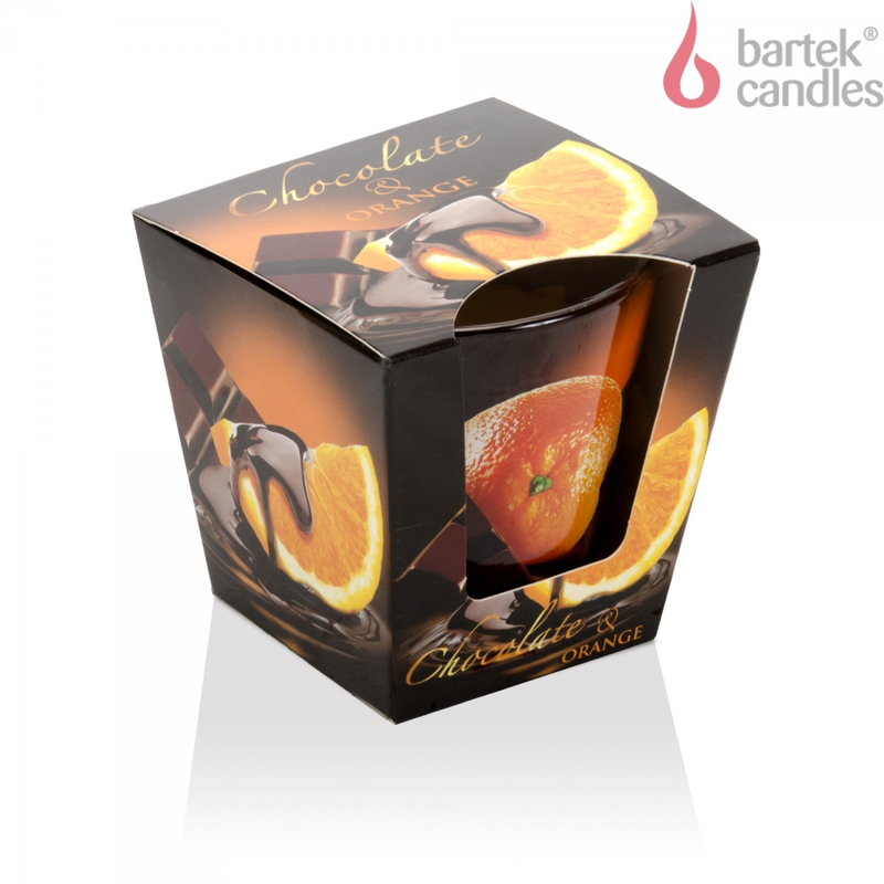 Bartek Svíčka sklo 115g Choco orange&cherry (12ks/bal)