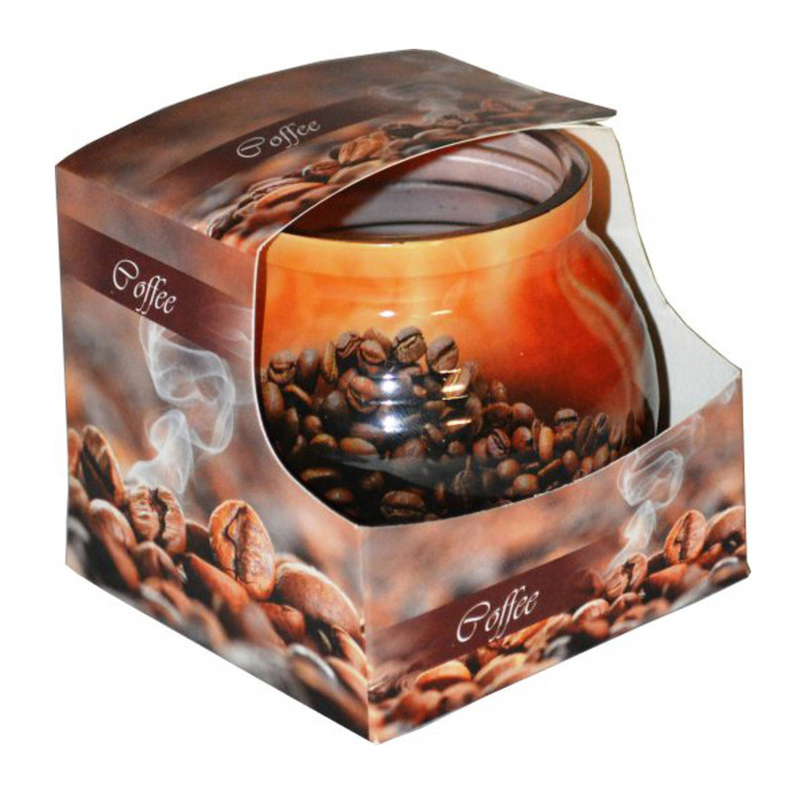 Svíčka ve skle MIRAL 80g COFFEE (12ks/bal)