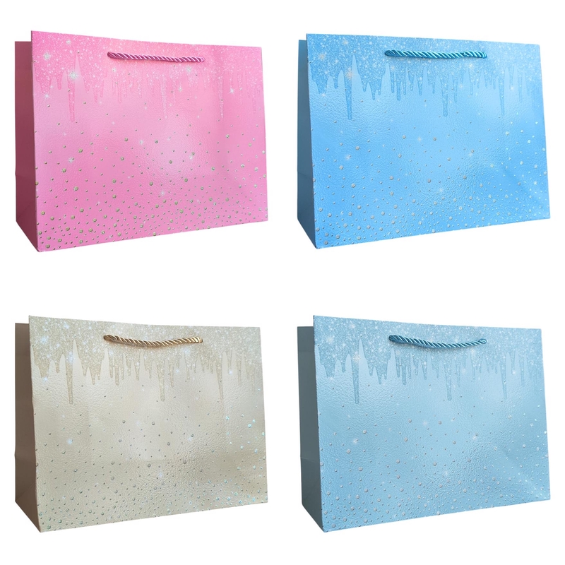 Dárková taška - Záře v kapkách 32x25,5x11cm (12ks/bal,600/krt)