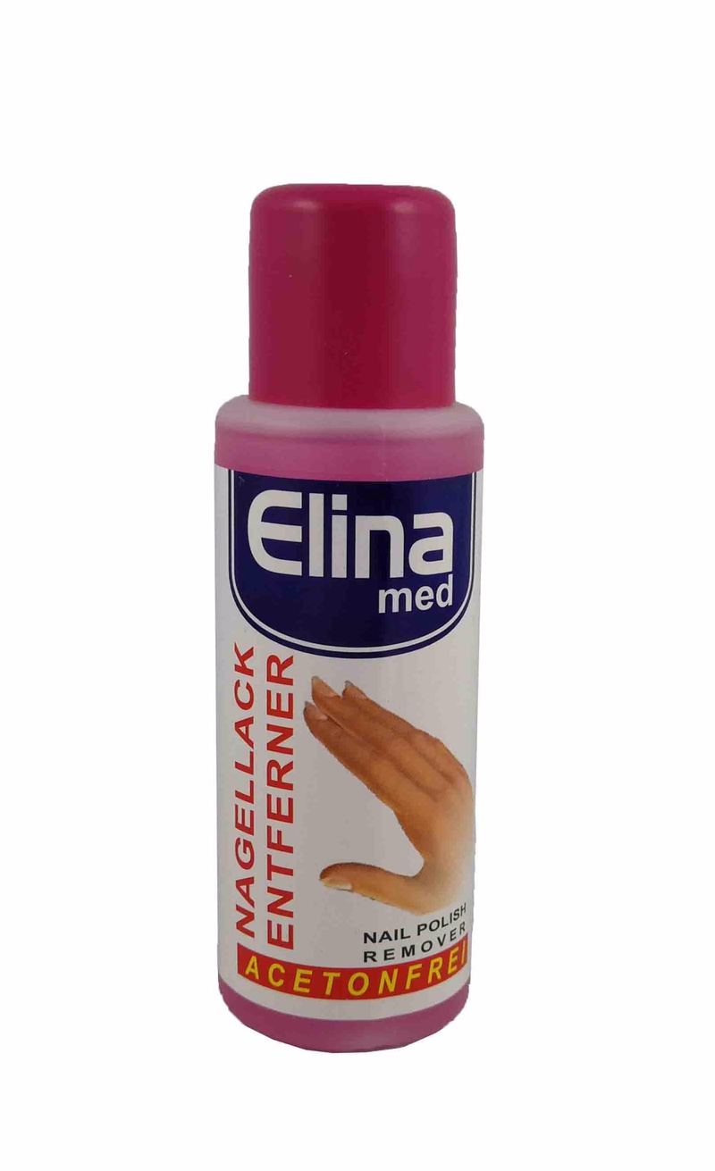 Odlakovač Elina 100ml růžová bez acetonu (18ks/krt)