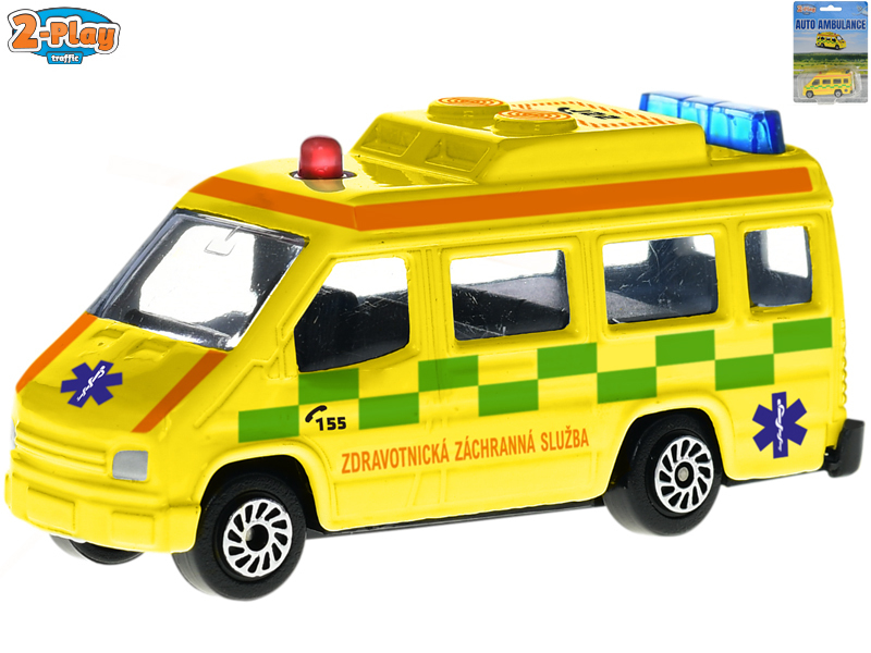 2-Play Traffic Ambulance CZ 8cm kov volný chod