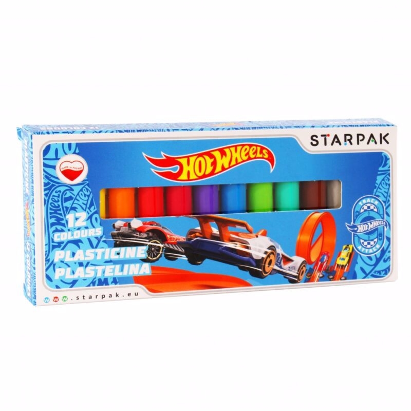 Plastelína měkká 12 barev Hot Wheels (40set/krt)