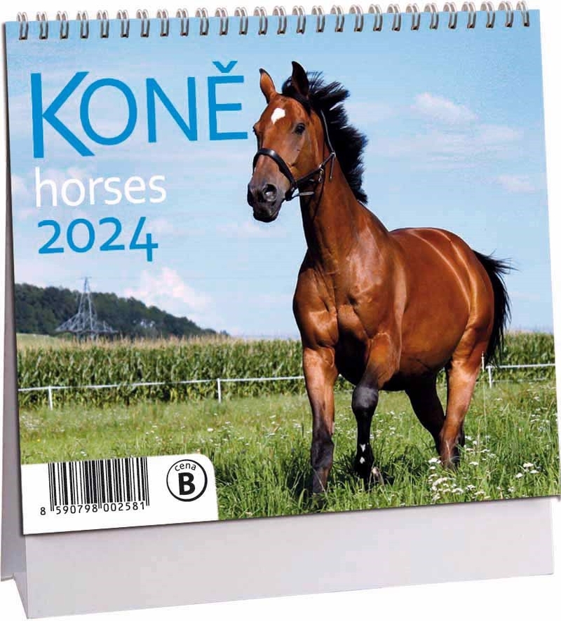 Stolní kalendář 2024 ARIA B 170×145mm - Koně (10ks/bal)