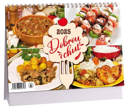 Stolní kalendář 2025 ARIA B 230×160mm, 14denní - Dobrou chuť (10ks/bal) 90/krt