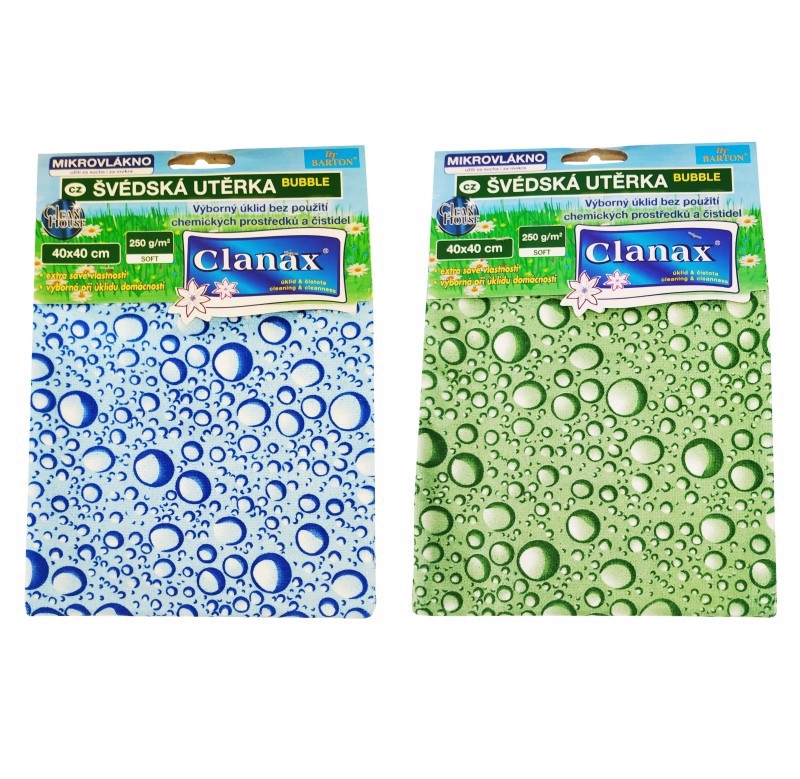 Clanax Švédská utěrka 40x40 250g BUBBLE (20ks/bal, 200ks/krt)