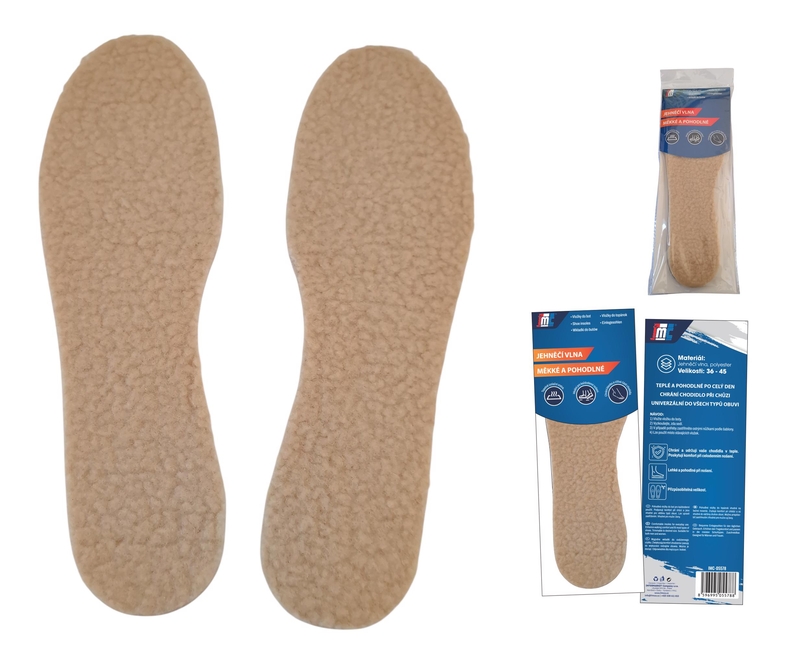 Vložky do bot - jehněčí vlna zimní dark
(12/bal,240/krt)