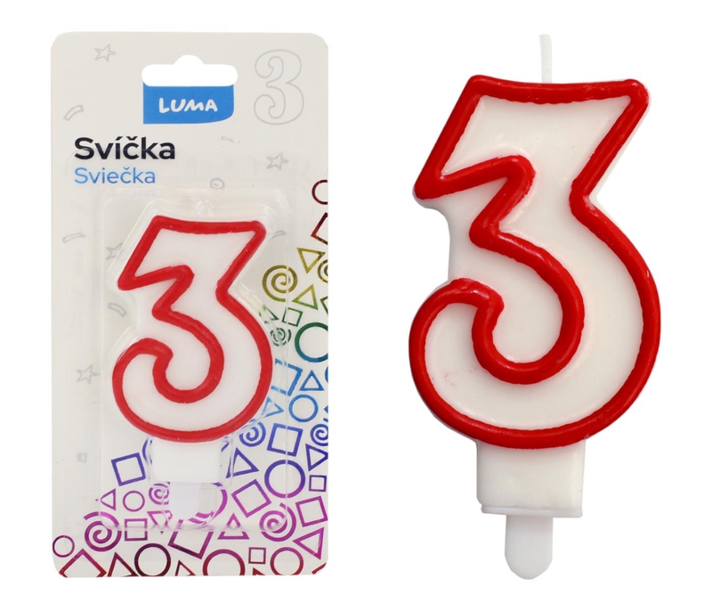 LUMA Narozeninové svíčky číslo 