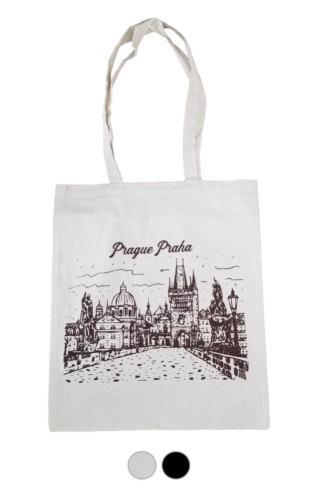 Plátěná nákupní taška Praha (10ks/bal,125ks/krt)