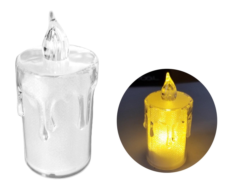 LED Svíčka na baterie 8x3,5cm (24ks/bal)