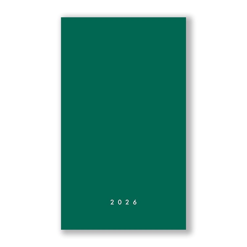 Diář týdenní 2026 100x170mm - Zelená (10ks/bal)