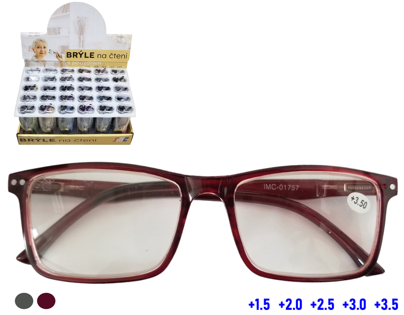 Brýle na čtení s pouzdrem - Max (30ks/bal, 360ks/krt)