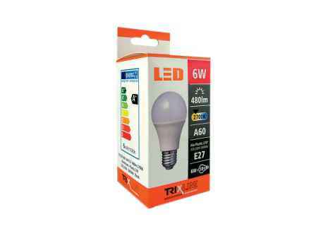 BC LED A60 6W E27 2700
