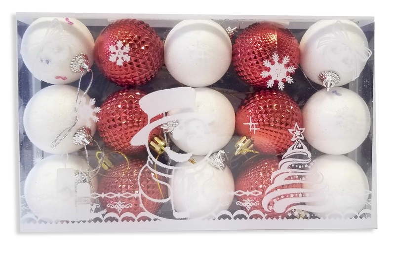 Vánoční dekorace - koule 5cm - 15ks (96 sad/krt)
