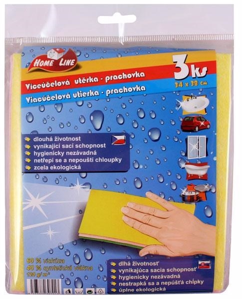 Víceúčelová utěrka - prachovka 3ks (100set/krt)