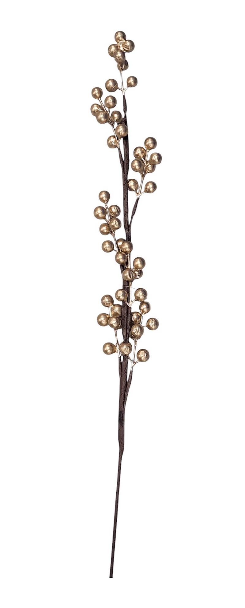 Větvička s bobulemi zlatá 70cm