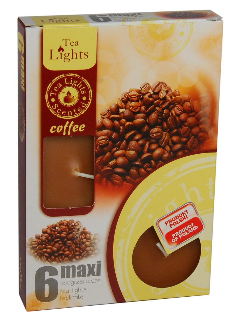 Admit Svíčky Maxi 6ks Coffee (8set/bal)