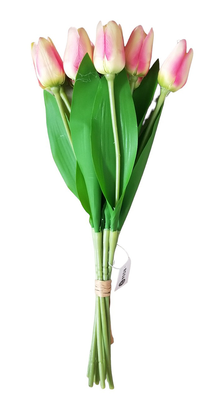 Svazek tulipánů 39cm růžovožluté