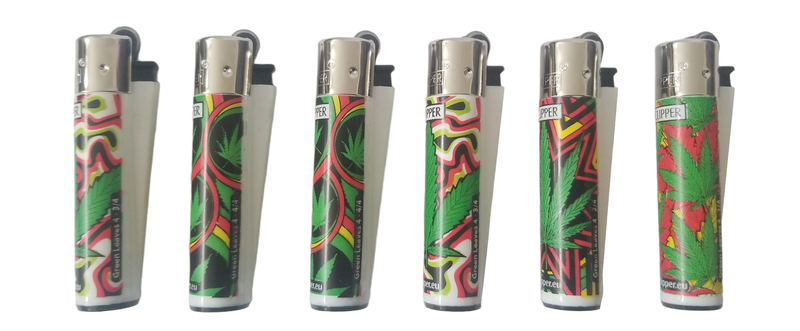 Zapalovač CLIPPER CP22 Green Leaves 4 (24ks/bal, 576ks/krt)