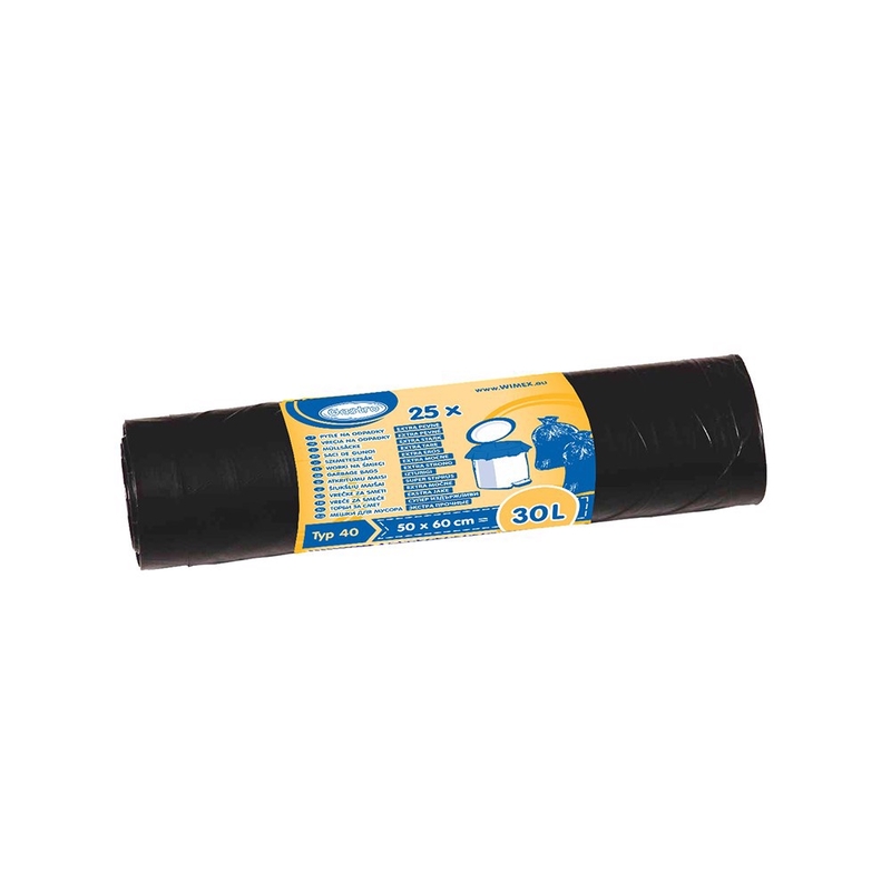 Sáček do koše (LDPE) silný černý 50x60cm 30L (20rol/krt)