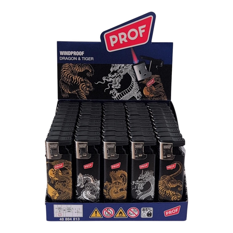 Zapalovače PROF Turbo 3D Effect Dragon&Tiger (50ks/bal)