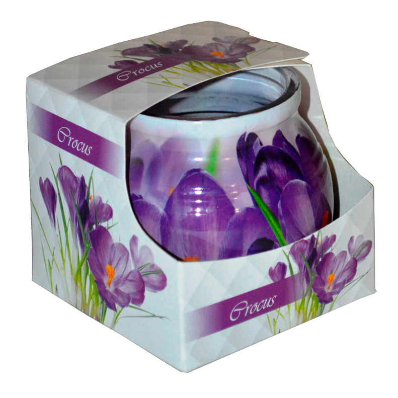 Svíčka ve skle MIRAL 80g CROCUS (12ks/bal)