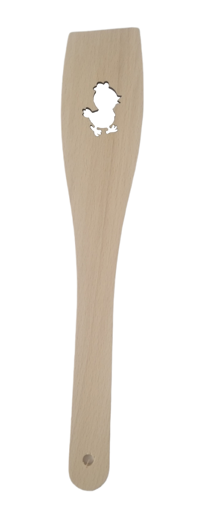 Obracečka dřevěná s motivem 30x6cm - Kuře (12ks/bal)