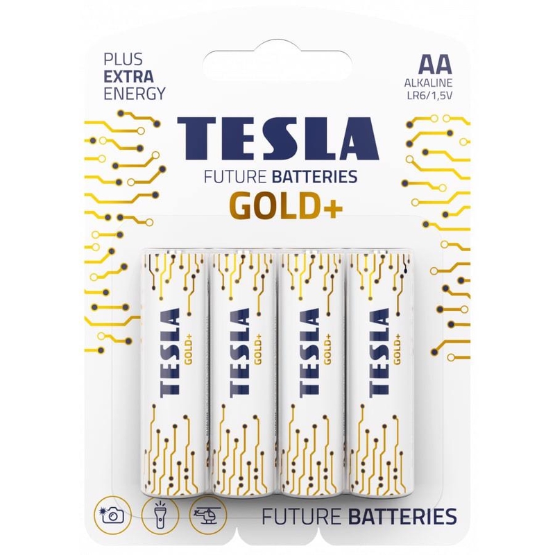 TESLA BATTERIES AA GOLD+ ( LR06/ BLISTER FOIL 4 PCS )