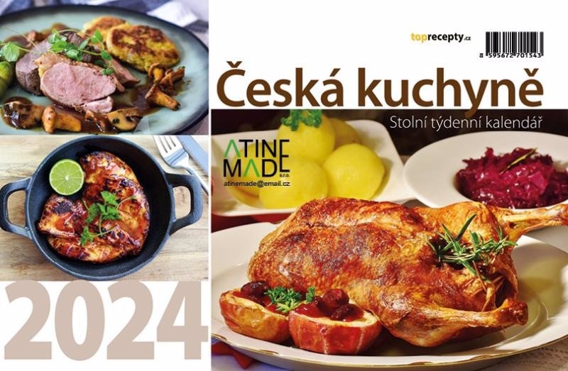 Stolní kalendář 2024 220x170mm - Česká kuchyně (10ks/bal)