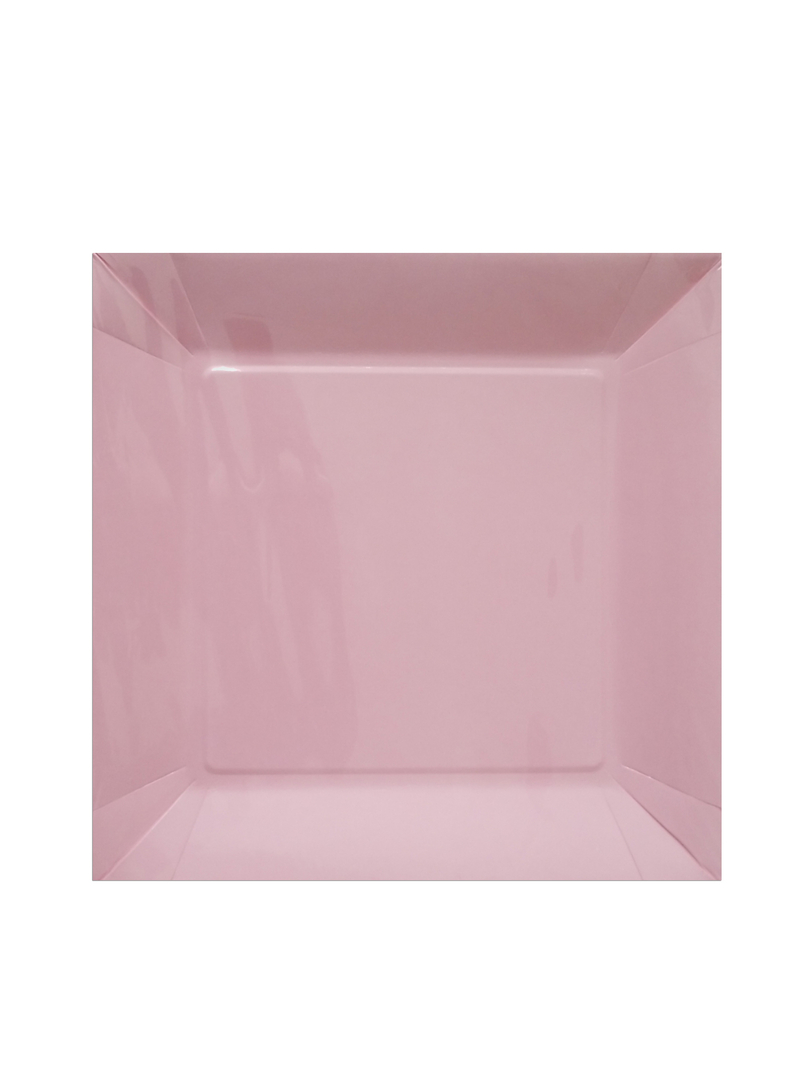 Papírový talíř čtvercový 22,5x22,5cm 20ks růžový (5bal/krt)