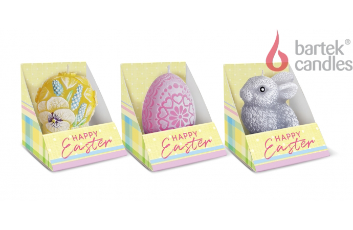 Bartek Svíčka figurka Happy Easter (20ks/krt)